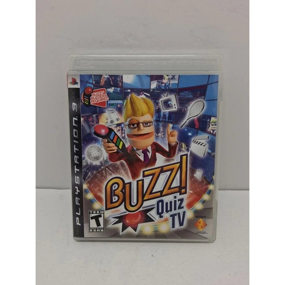 Buzz! Quiz TV Sony PlayStation 3 PS3 Game Trivia 5000+ Questions CIB BCUS-98145